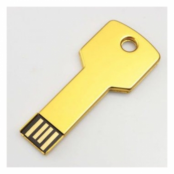 Флешка VF-808 key золото, мини ключ металлический корпус