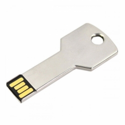 Флешка VF-808 key серебро, мини ключ металлический корпус